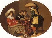 Willem Cornelisz Duyster Officers Playing Backgammon oil on canvas